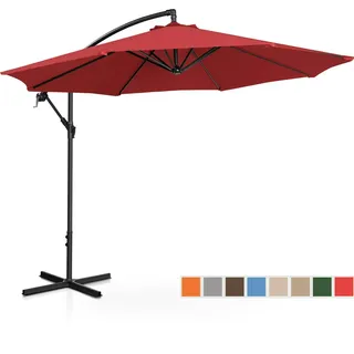 Uniprodo Ampelschirm Ø 300 cm neigbar bordeaux