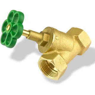 PUTEUS Messing 1 Zoll DN25 Schrägsitzventil Absperrhahn Freistromventil