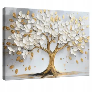 WALLARENA Leinwandbild Baum in Beige Bilder Wandbild Deco | Gr.: 60 x 40 cm
