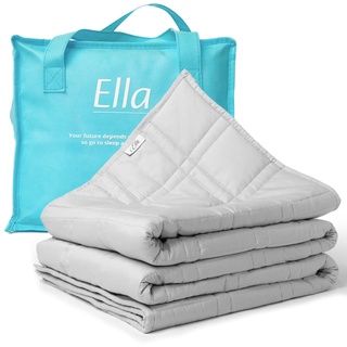 Ella Gewichtsdecke 200x200 11kg - Anti Stress Therapiedecke - Schwere Decke aus 100% Baumwolle - Bettdecke für tiefen Schlaf und bessere Erholung – Weighted Blanket - Für Männer & Frauen von 55-85kg