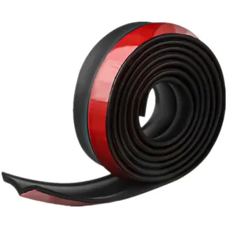2.5M / 8.2ft Universal Auto Bumper Frontspoiler Lippe Gummi Streifen Aufkleber Lip Splitter Frontspoilerlippe Protector 60mm für Pkw Truck SUV (2.5M)