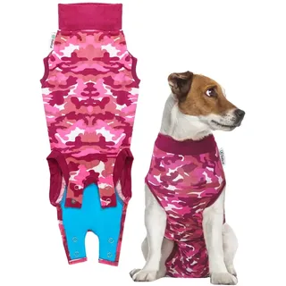 Suitical Recovery Suit Hund, XXS, Rosa Camouflage