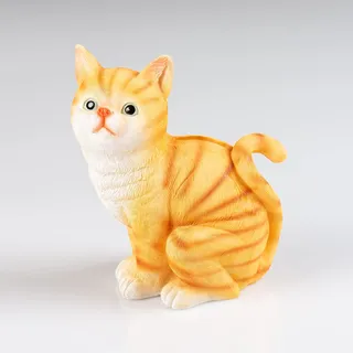 Wurm Spardose, Sparbüchse, Sparschwein Katze, Größe 18 cm, Orange, Keramik, Art Deco, Kinder, Katzenliebhaber, Dekorationsinteressierte Erwachsene