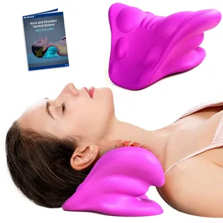 REARAND® Nackendehner, Nacken- und Schulterentspanner, Nackenwolke zur Linderung von TMJ-Schmerzen und Ausrichtung der Halswirbelsäule, Linderung von Nackenschmerzen, Chiropraktikkissen