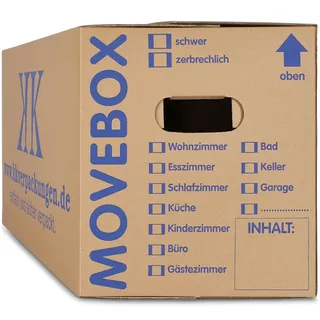 KK Verpackungen 90 UMZUGSKARTONS 2-WELLIG 40 KG MOVEBOX