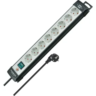 8-fach 3 m schwarz/lichtgrau