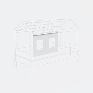 Paidi Fensterpaneel Tiny House 2er Set Dekor Weiß