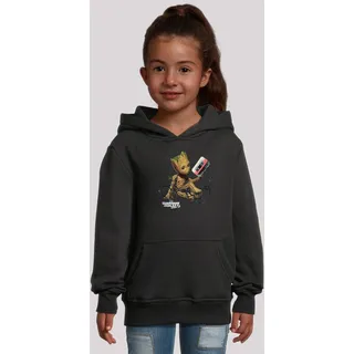 F4NT4STIC Kapuzenpullover F4NT4STIC "Marvel Guardians Of The Galaxy Vol2 Groot Tape", Jungen, Gr. 122/128, schwarz, Obermaterial: 65% Baumwolle, 35% Polyester, relaxed fit, Pullover, Premium Qualität