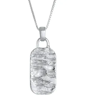 KUZZOI Marke Military Platte Gehämmert 925 Silber silberfarben Herren 