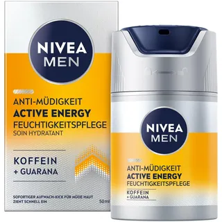 NIVEA MEN Active Energy Gesichtspflege Creme (50 ml), revitalisierende Gesichtscreme für Männer, schnell einziehende Feuchtigkeitscreme gegen Zeichen von Müdigkeit
