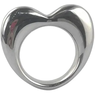 Penisring Metall Chastity Cage Erektionshilfe Für Männer Herzform Cockringe Extrem Edelstahl Cock Ring Hodenring Sextoysets Für Men (44mm)