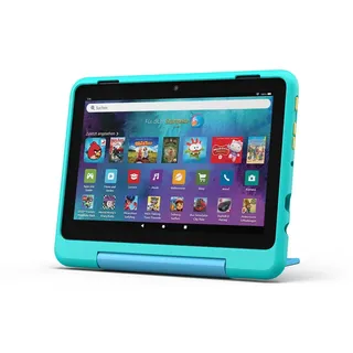 Amazon Fire HD 8 Kids Pro-Tablet (Neueste Generation), für Kinder von 6-12 J. | 3 GB RAM, 8-Zoll-HD-Bildschirm, werbefreie Inhalte, Kindersicherung, 13 Std. Akkulaufzeit, 32 GB, blaugrün (2024)