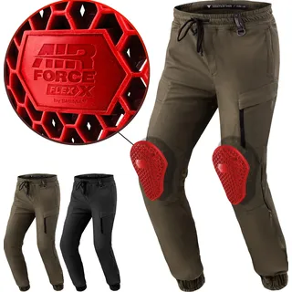 SHIMA JOGGSTER Motorrad Textilhose grün-braun, Größe 36)