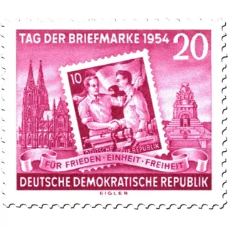 Briefmarke zum Tag der Briefmarke 1954, Michel-Nr. 445 AX, postfrisch