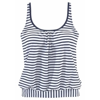 VENICE BEACH Oversize-Tankini-Top Damen weiß-marine-gestreift Gr.40