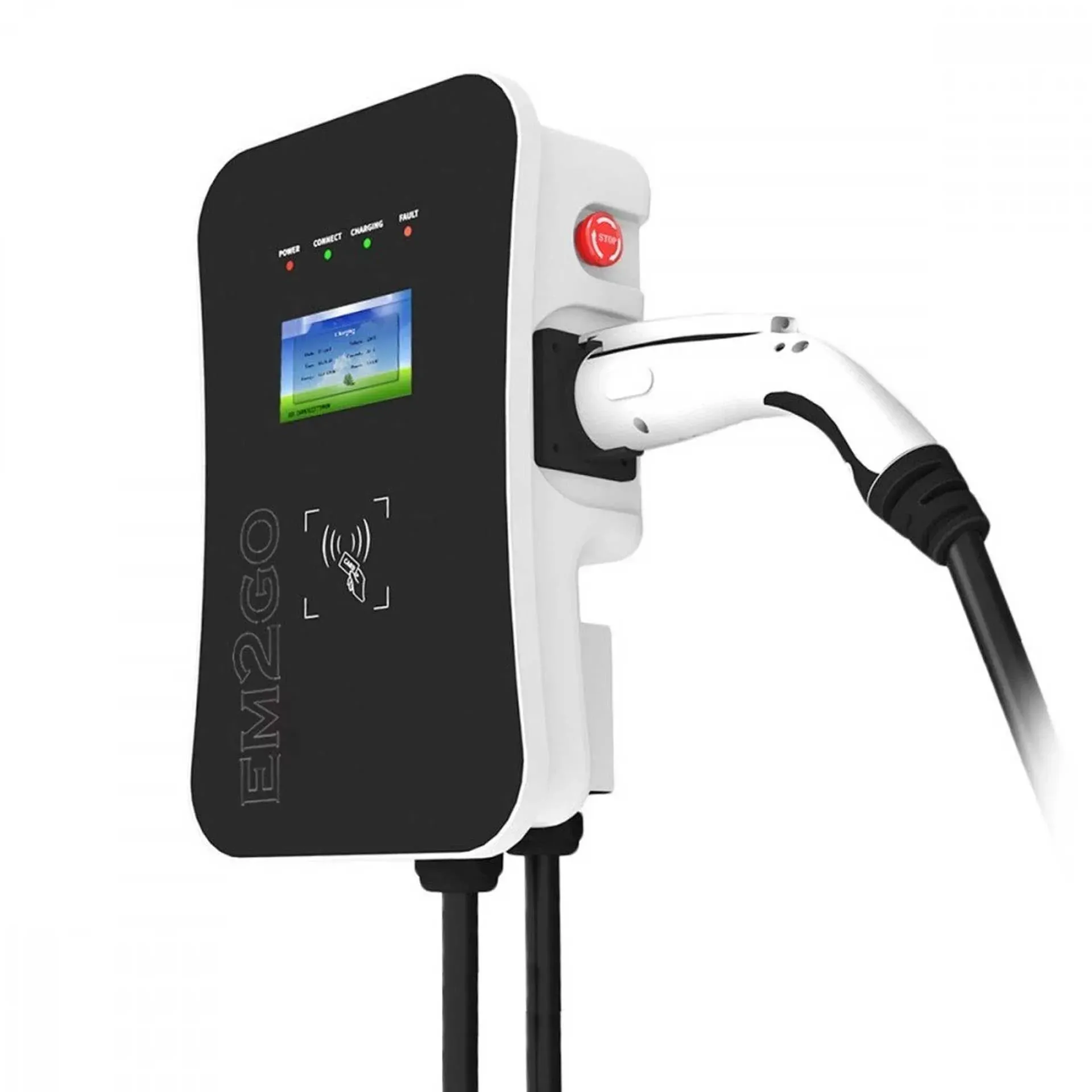 EM2GO Wallbox Ladestation 11 kW mit 7.5 m Typ 2-Kabel +LAN/WLAN/RS485 + OCPP + C