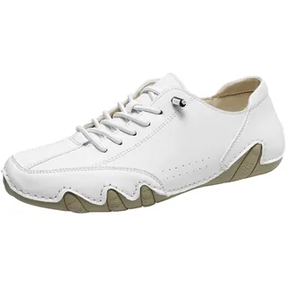 Orthopädische Leichtgewichts rutschfest, Barfußschuhe Damen Große Größe Casual Barfussschuhe Hochwertige Sneaker Leder Sportschuhe Fashion Pumps Schuhe Einkaufen Liebespaar Reise Schuhe Schnürschuhe - 39 EU