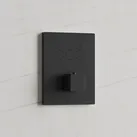 Kronenbach Smart Push Thermostat Unterputz für 3 Verbraucher, eckige Ausführung, Badarmaturen, schwarz matt