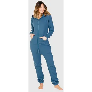 Moniz Damen Jumpsuit, Onesie, Overall (XS, Jeans Blau) - XS