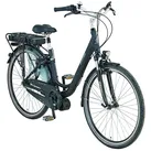 Prophete E-Bike City 28" mit Trägerakku, Mittelmotor 250 W, 7-Gang Shimano Nexus, 140 km Reichweite, LED-Beleuchtung, Gepäckträger, schwarz matt...