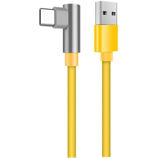 TELEFONMAX TurboCharge Ladekabel mit 90-Grad-Winkelstecker – Schnellladekabel mit HyperCharge-Chip Usb C Ladekabel für Xiaomi MI, Redmi Note, Poco