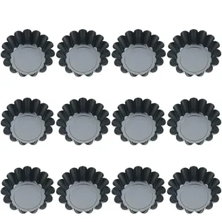 12 Stücke Torteletts Törtchenformen Tartelette Förmchen 6.5Cm Mini Tarteform Koh