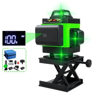 Fasget Laserwasserwaage, 4D 16 Linien Kreuzlinienlaser Linienlaser 360°