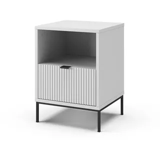 Vicco Nachttisch Eliza, Weiß, 40 x 55 cm mit 1 Schublade