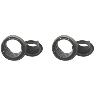 2 x 16,5 cm Silikon-Auto-Lautsprecherleiter, wasserdicht und staubdicht, Schwarz