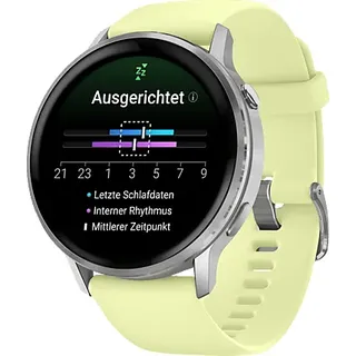 Garmin Venu 4 45 mm Grau/Silber Silikon Armband Zitrone