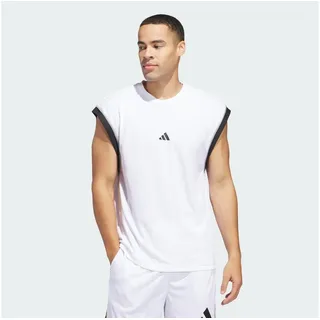 adidas Basketball All-World Sleeveless Tanktop White / Black 2XL