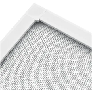 Fliegengitter mit Alu-Rahmen 80 x 100 cm für Fenster zum Einhängen UV-beständig in Weiß