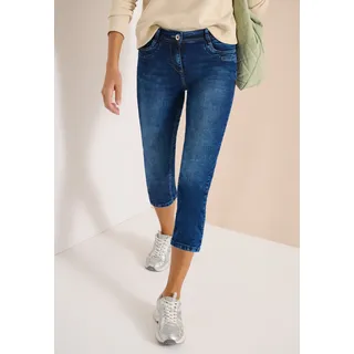 Cecil 3/4 Slim Leg Jeans im Casual fit mid Blue used wash), 36 - 36W / 22L