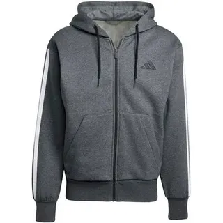 adidas Essentials 3-Streifen Kapuzensweatjacke Herren Schwarz M