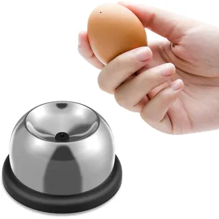 elalove Eierstecher Eipicker aus Edelstahl und Kunststoff - Praktisches Küchenwerkzeug für rohe und gekochte Eier mit ergonomischem Griff, Schwarz