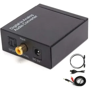 3,5-mm-Audioadapter Digitaler optischer Koaxial-zu-Analog-RCA-LR-Konverter für professionelles Heim-Audio-Switching (USB-Host-Kabel, optisches Kabel,