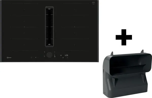 Neff Collection V68AUXGA6 - N 90 Induktionskochfeld mit Dunstabzug & Flachkanal S mit 7 Jahre Garantie, TwistPad®, Flex Zone, Mit Rahmen aufliegend, Anthracite Grey, 80 cm