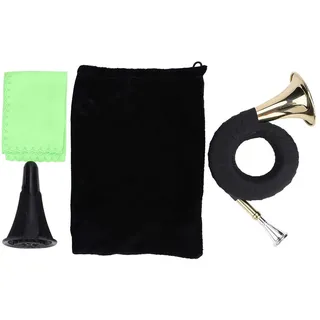 Demeras First Pless Horn, Taschenjagdhorn Jagdhorn Leichtes tragbares Messinghorn Musikinstrumentenset Bb Jagdhorn für Musikliebhaber und Lernende, Blasinstrument