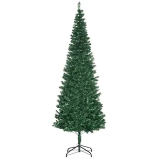 Homcom Weihnachtsbaum 2,1 m, Christbaum mit Ständer, 631 Äste zerlegbar Weihnachtsdeko Kunststoff Tanne Grün, Ø81 cm für festliche Dekoration Aosom.de