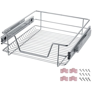 Tectake tectake® Teleskopschublade, verchromt, verstellbare Breite, einfache Montage