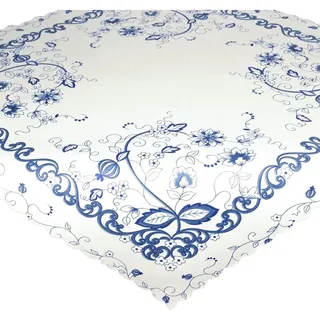Mitteldecke DELINDO LIFESTYLE "ZWIEBELMUSTER" Gr. 1, weiß, B:80cm L:80cm, Polyester, Tischdecken, Glattes Gewebe, bedruckt