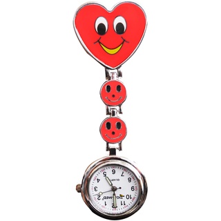 Schwesternuhr Tigaheart Smiley Rot Clip + Batterie 1 Stück Krankenschwesteruhr Pulsuhr