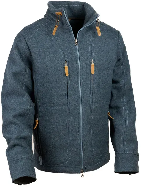 Steinkauz Herren Kragenhuber Lodenfleecejacke - XXL - Petrolblau