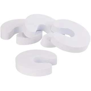 infactory Fensterstopper: 4er-Set Schaumstoff-Türstopper, Klemmschutz, weiß (Türpuffer, Klemmschutz Tür Schaumstoff, Baby Sicherungen)