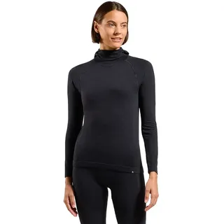 Odlo Damen Seamless Performance Wool Langarm-baselayer - Black / Black - S
