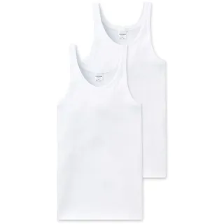SCHIESSER Unterhemd 2er Pack ESSENTIALS Herren Weiß