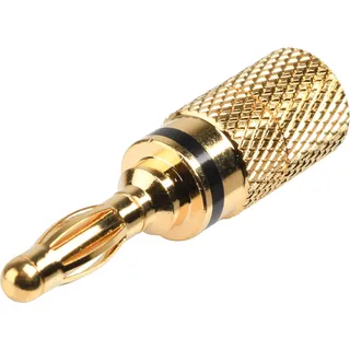 LBS VG SW - Lamellen-Bananenstecker - vergoldet, 6 mm, sw