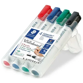 Staedtler Lumocolor Whiteboard-Marker farbsortiert 2,0 mm, 4 St.