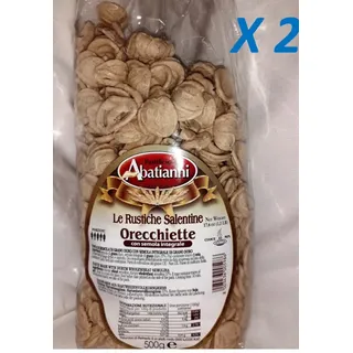 ABATIANNI LE RUSTICHE 1 KG orecchiette mit Hartweizenvollkorngrieß (500 g X 2)