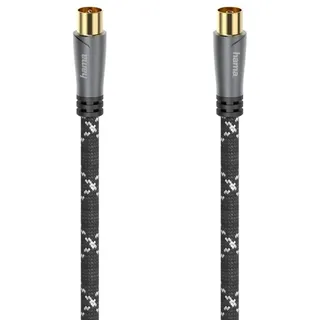 Hama Antennen-Kabel Koax-Stecker - Koax-Kupplung Metall verg. 10 m 120 dB